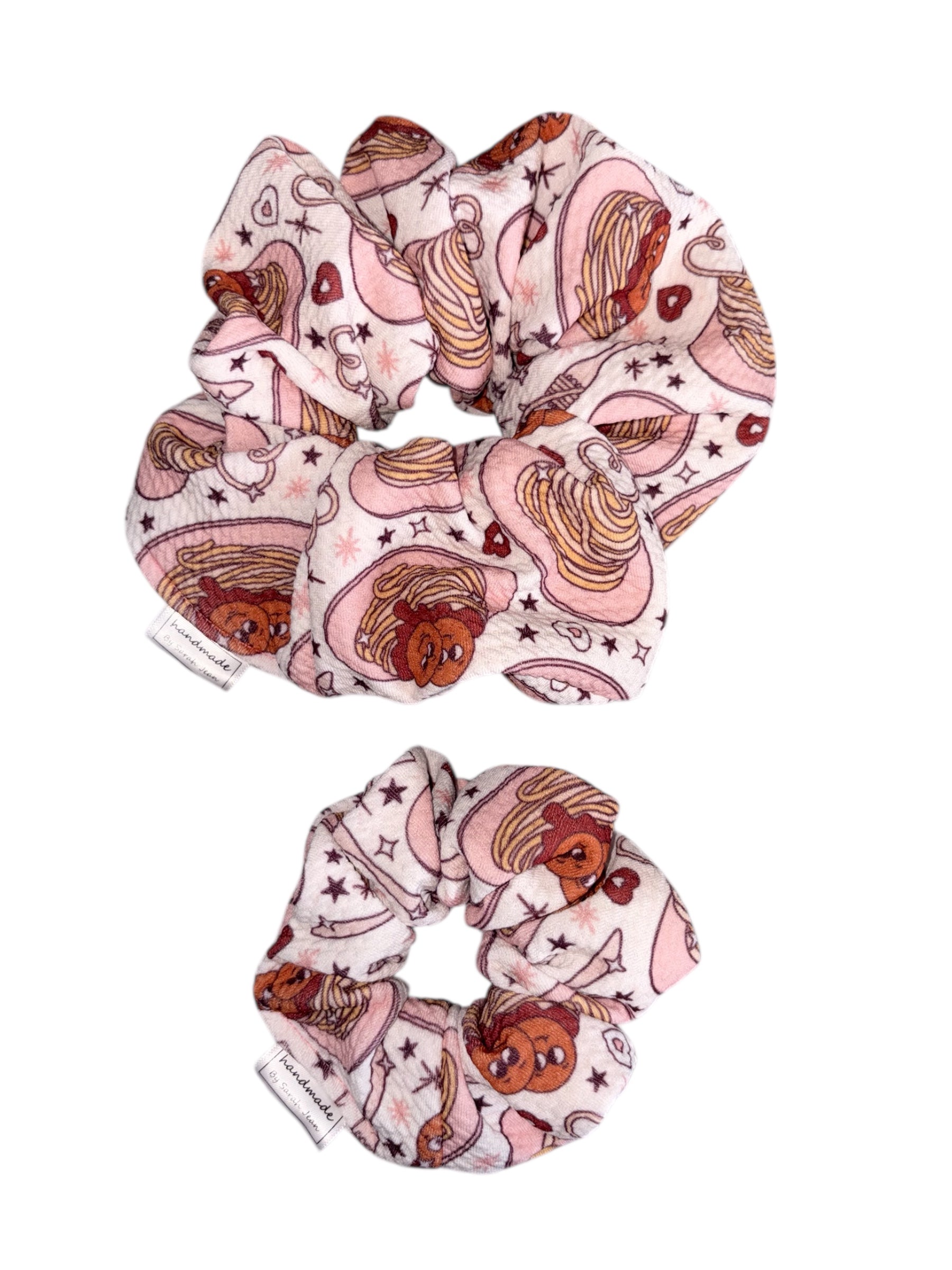 Valentine's Day Collection - Spaghetti & Meatballs Hair Scrunchies
