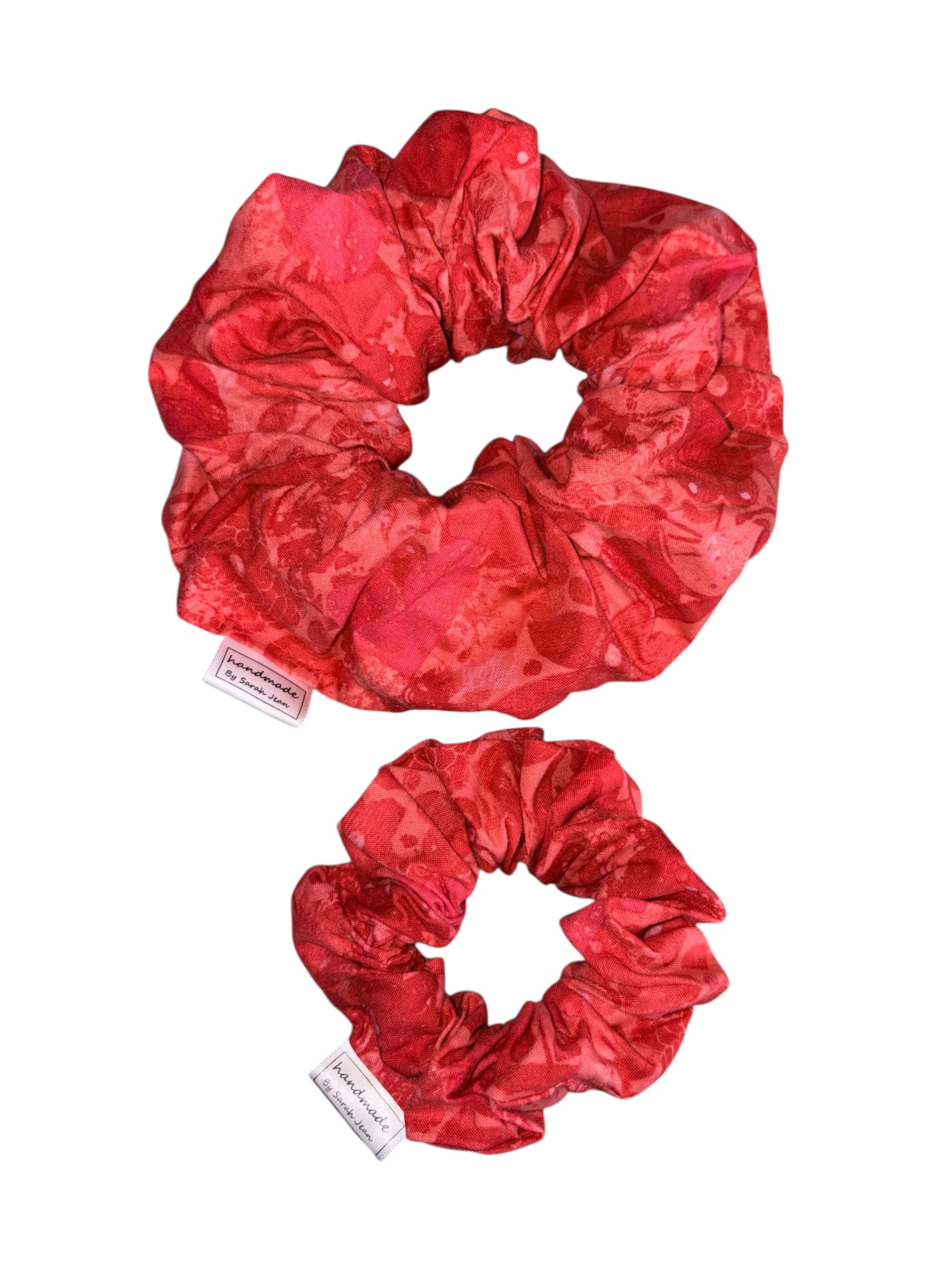 Valentine's Day Collection - Red Hearts Hair Scrunchies