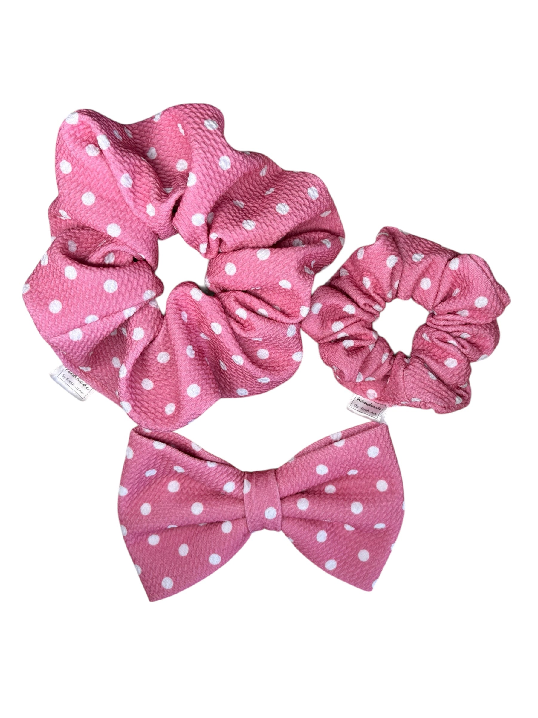 Easter Collection - Strawberry Polkadot Bow Tie
