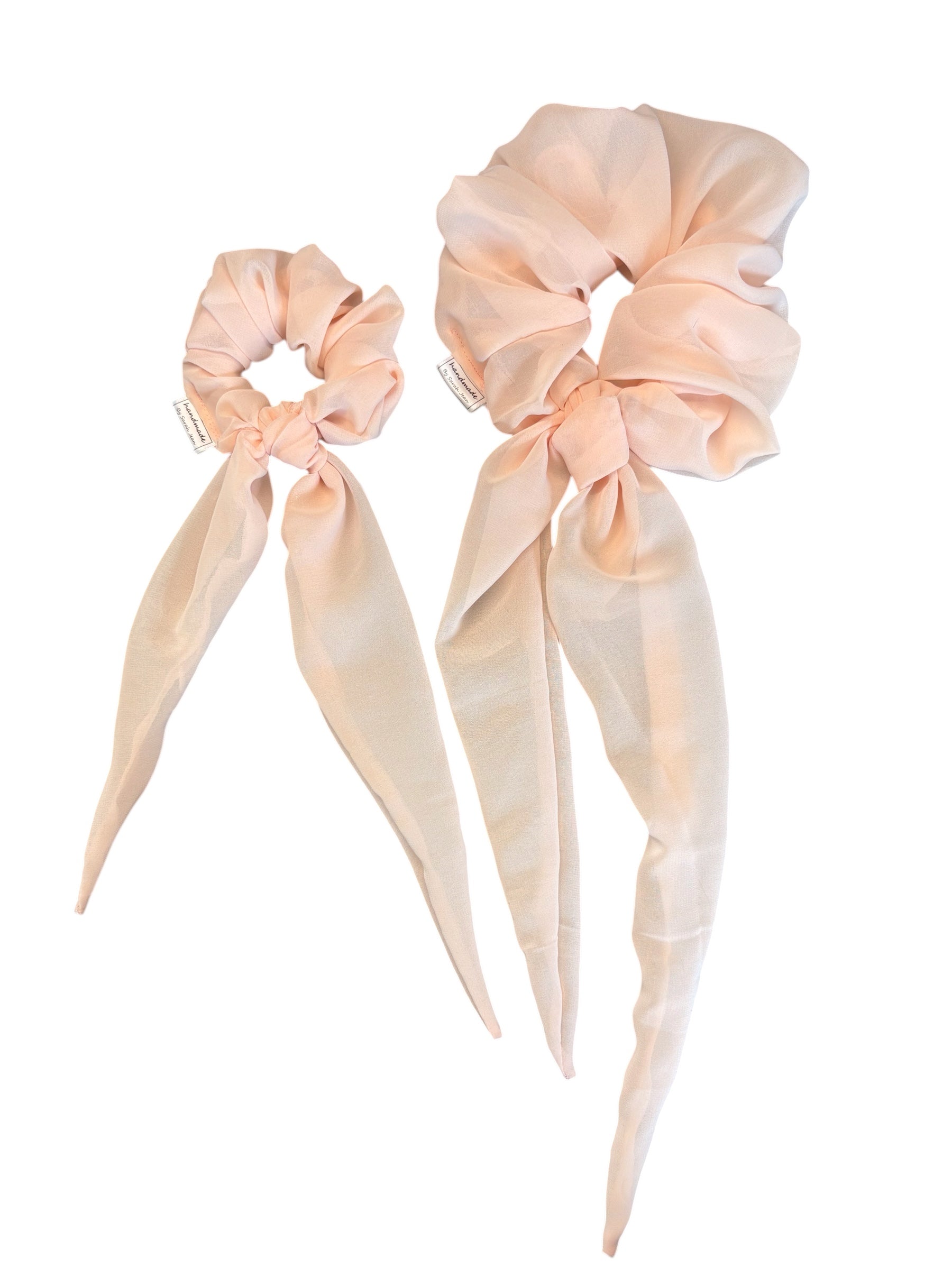 The Tiffany Collection - Blush Veil Scarf Scrunchies
