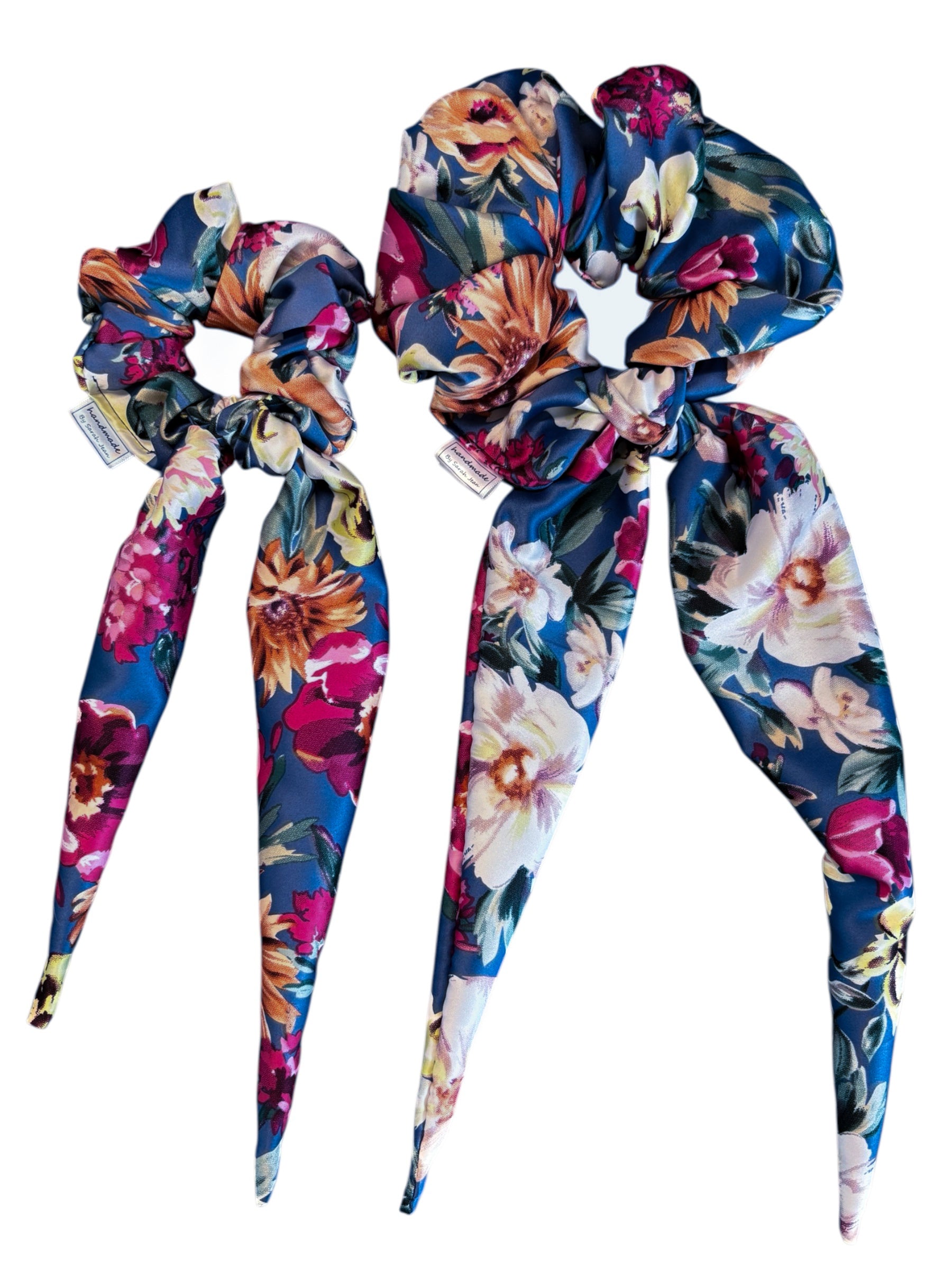 The Tiffany Collection – Midnight Bloom Scarf Scrunchie