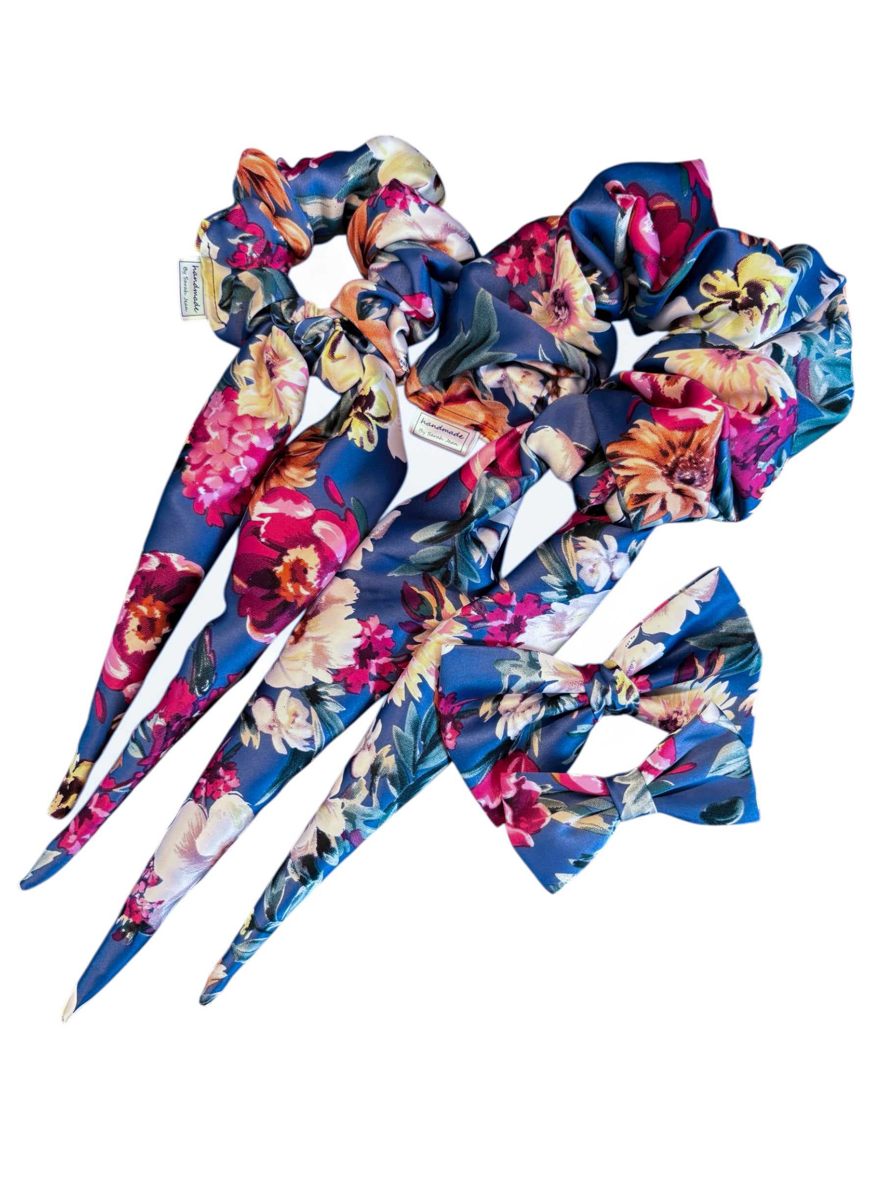 The Tiffany Collection – Midnight Bloom Scarf Scrunchie