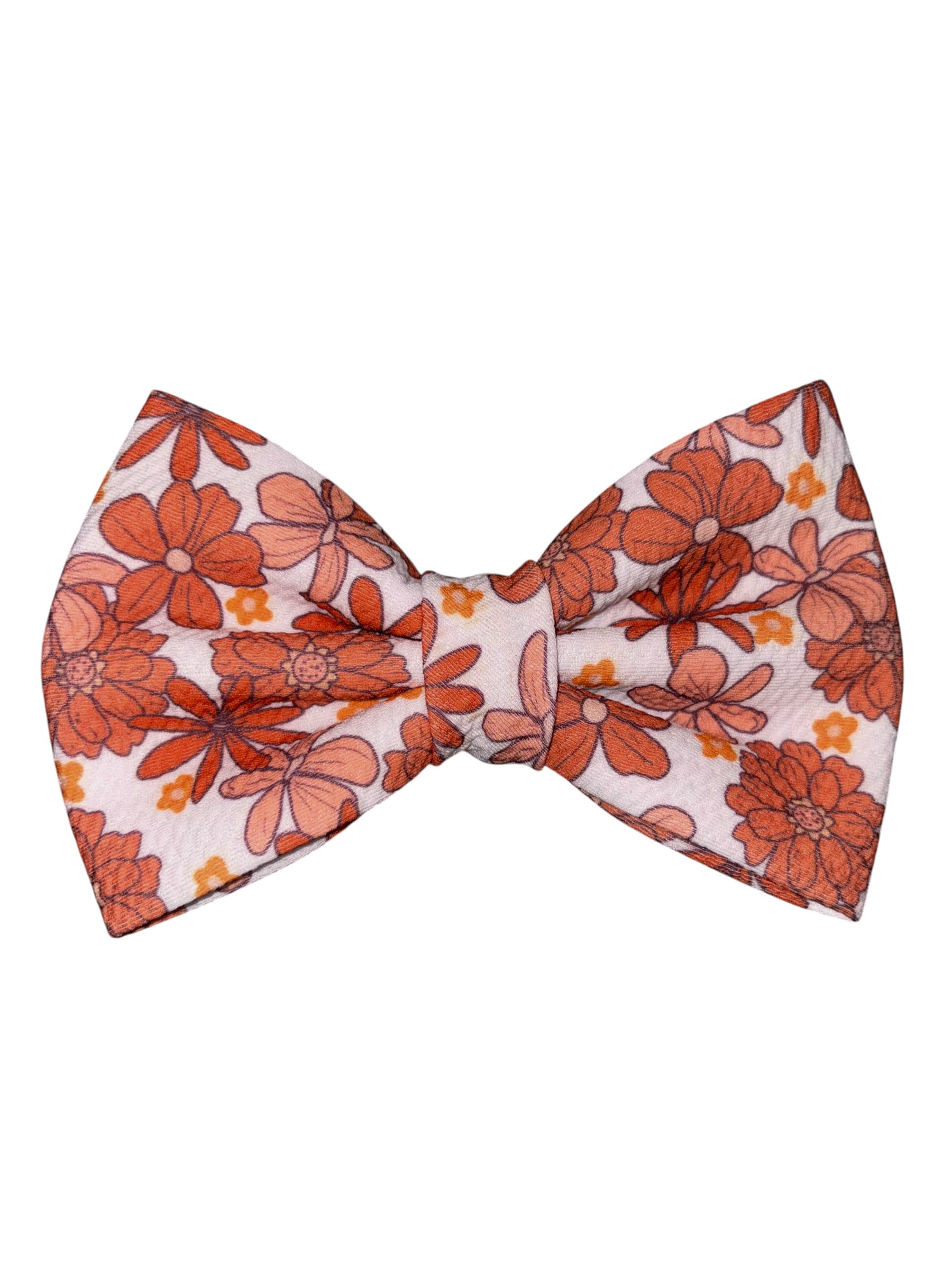 Flutter and Bloom Collection - Tangerine Bloom Bow Tie