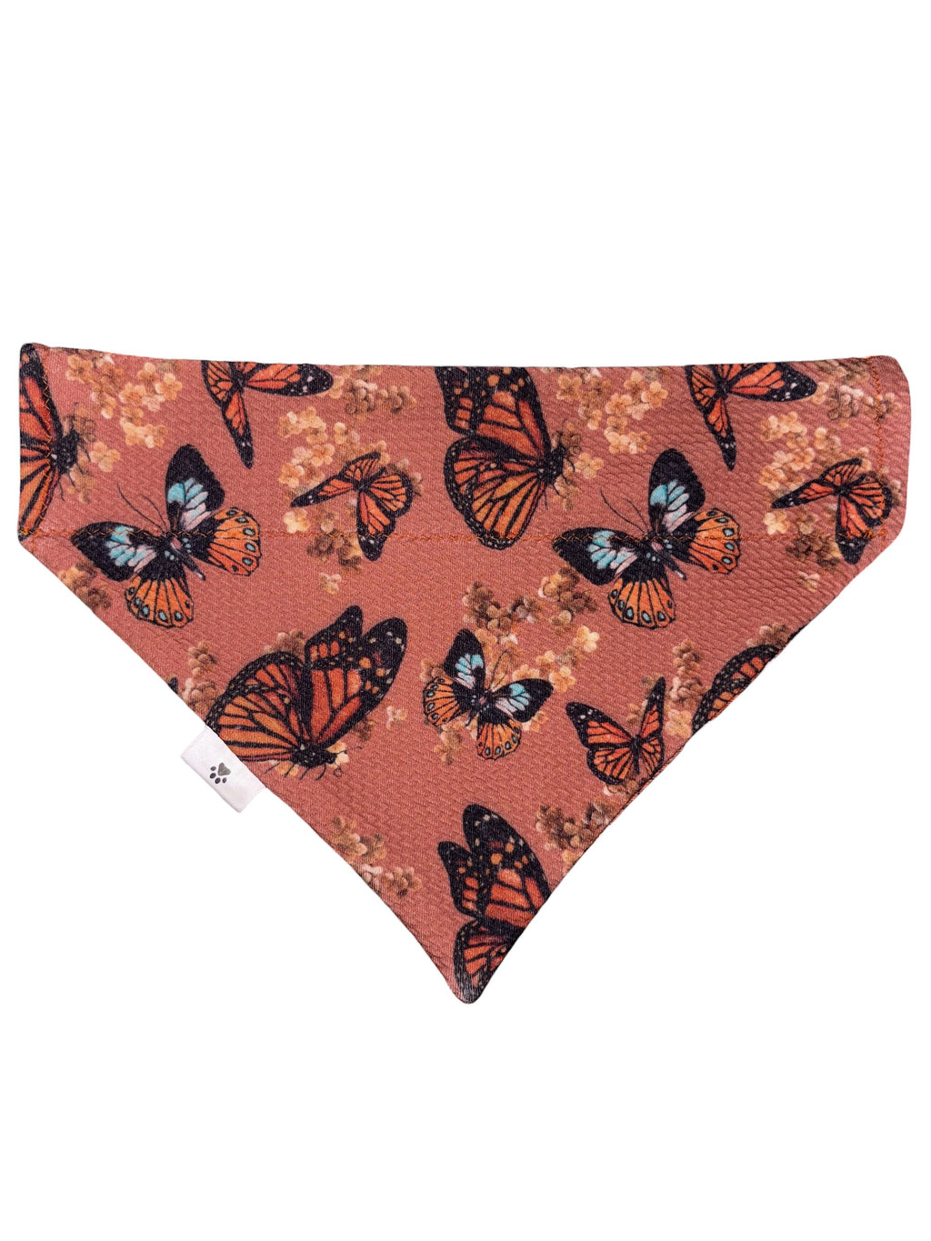 Flutter and Bloom Collection - Monarch Meadow + Tangerine Bloom Reversible Bandana