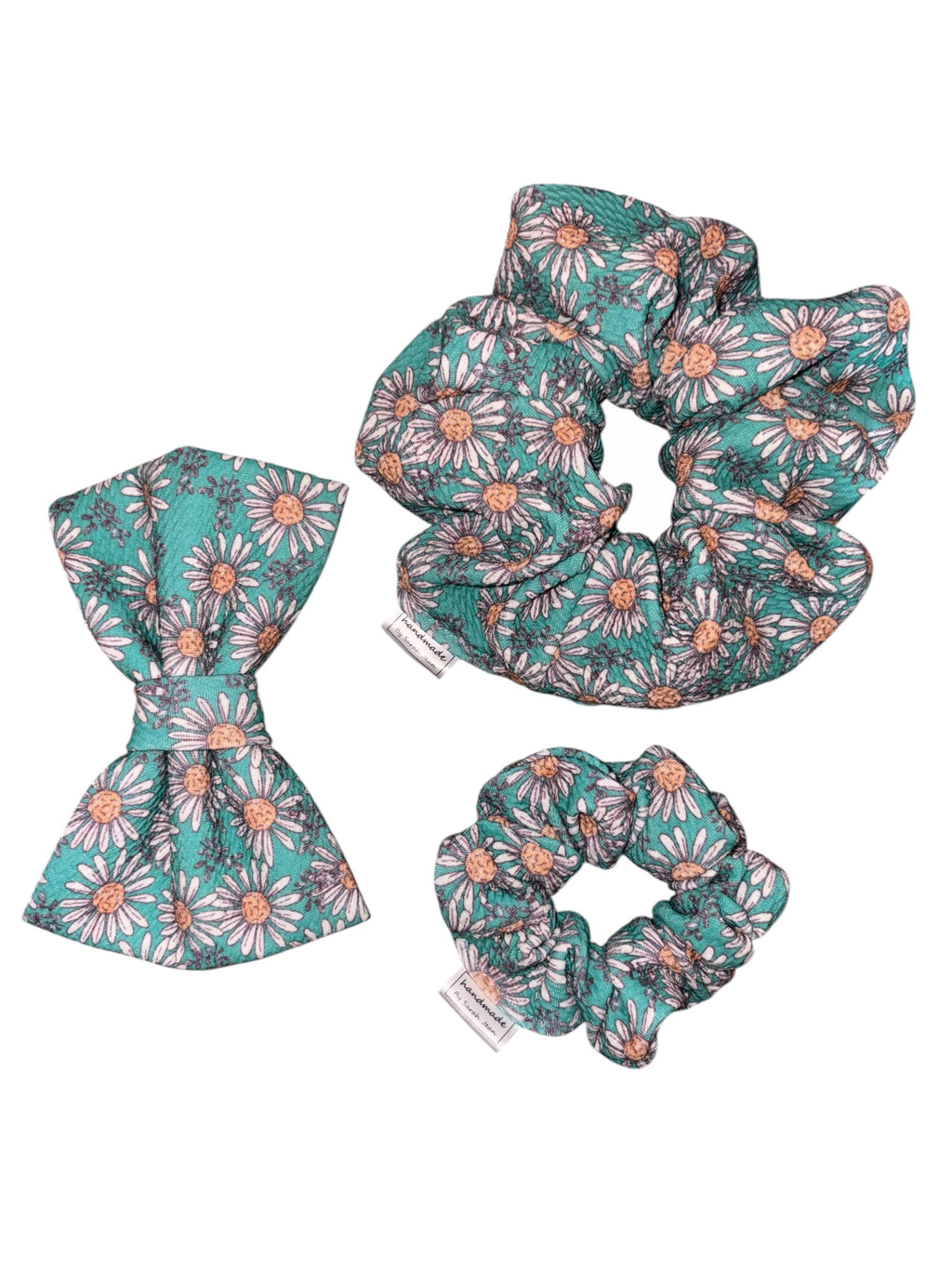 Flutter and Bloom Collection - Teal Daisy Bow Tie