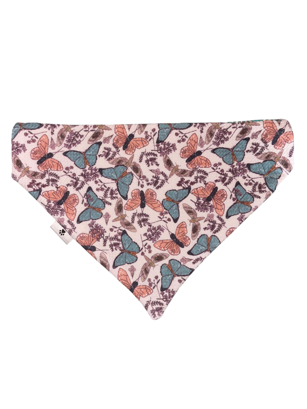 Flutter and Bloom Collection - Teal Daisy + Blush Flutter Reversible Bandana