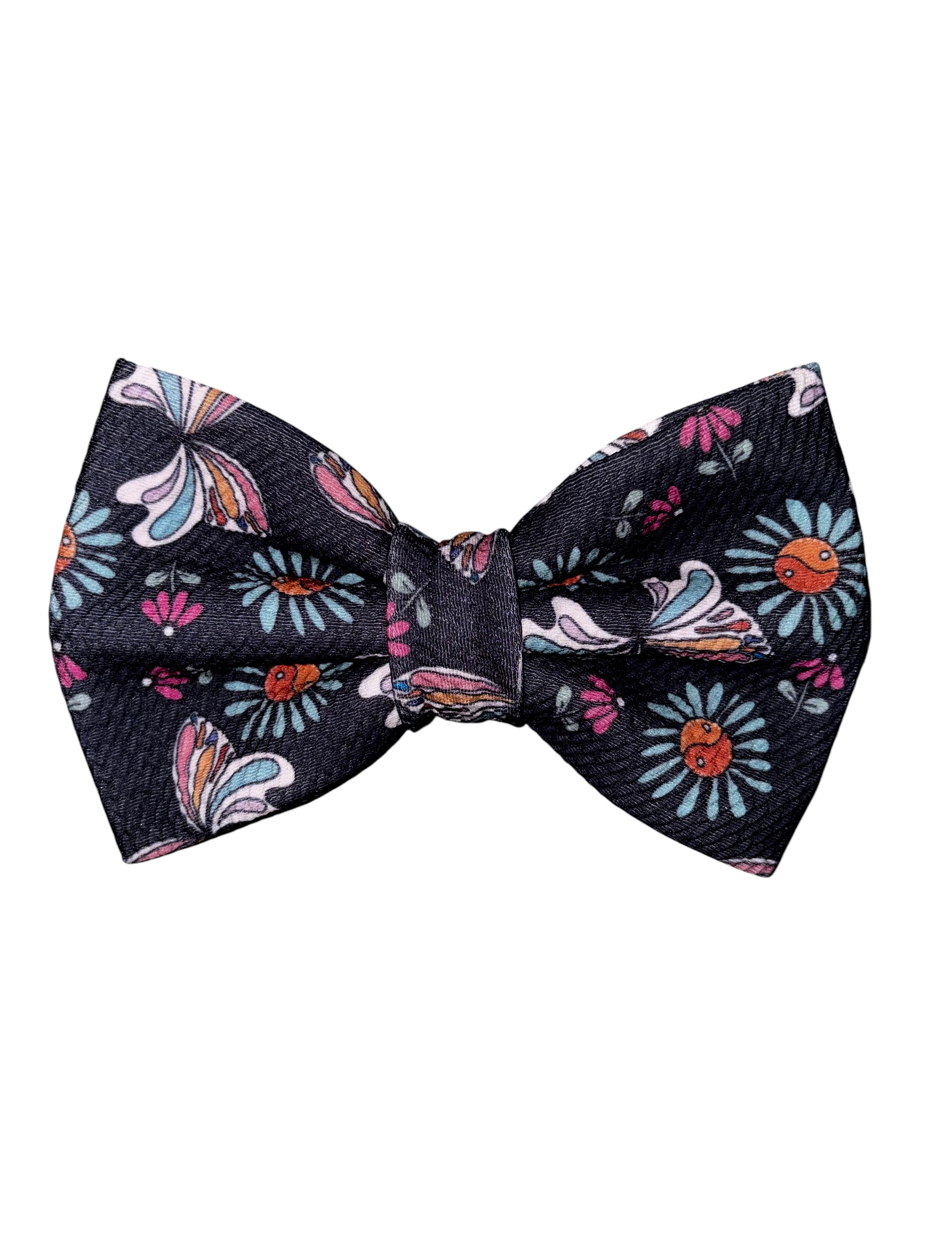 Flutter and Bloom Collection - Midnight Flight Bow Tie