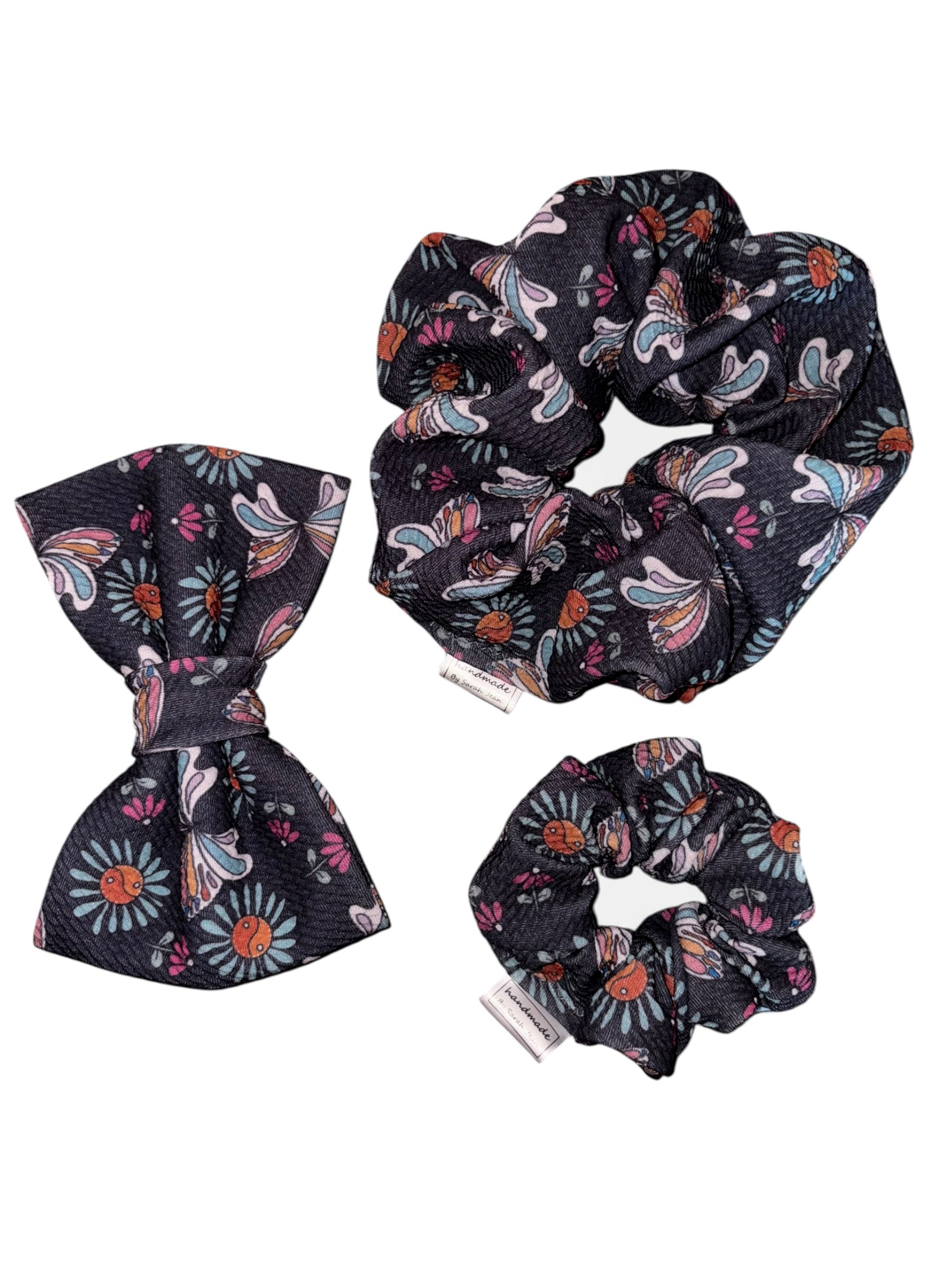 Flutter and Bloom Collection - Midnight Flight Bow Tie