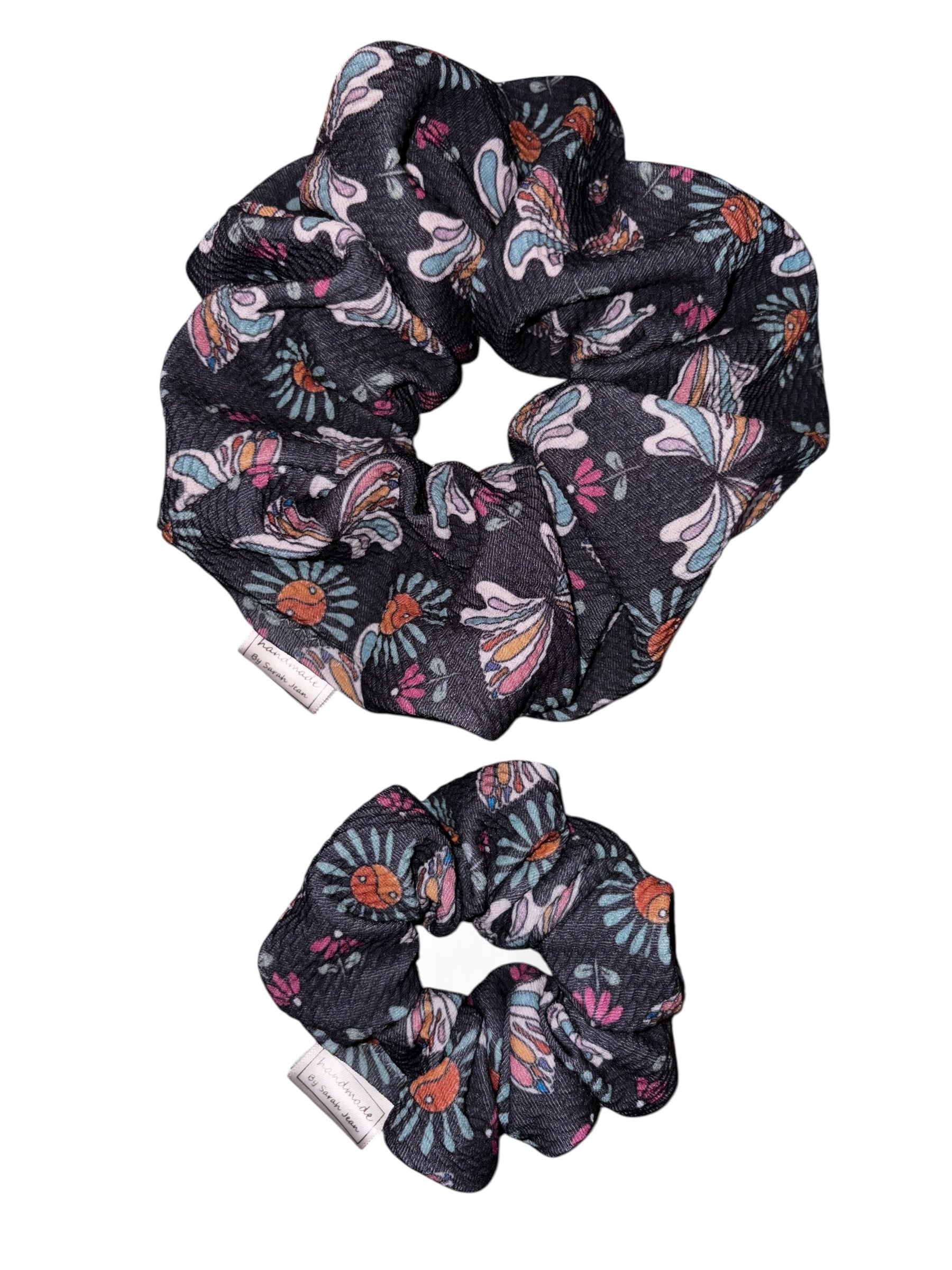 Flutter and Bloom Collection - Midnight Flight Hair Scrunchie