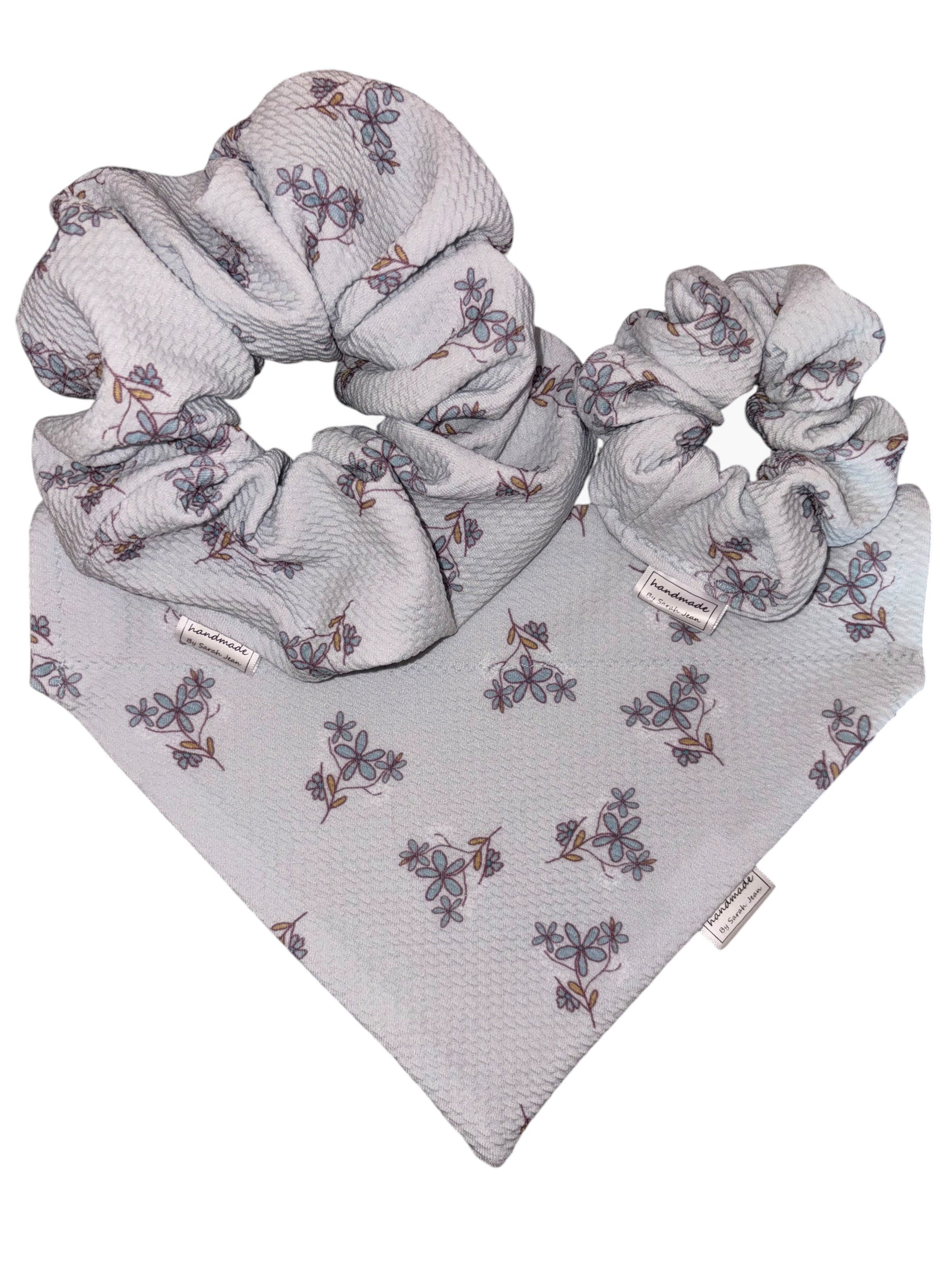 Flutter and Bloom Collection - Midnight Flight + Bluebell Sprig Reversible Bandana