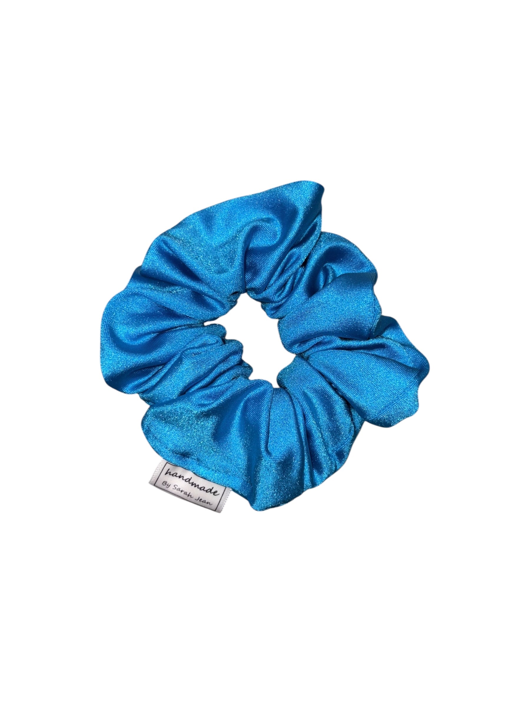 The Linnea Collection - Electric Blue Swim/Sweat Hair Scrunchie