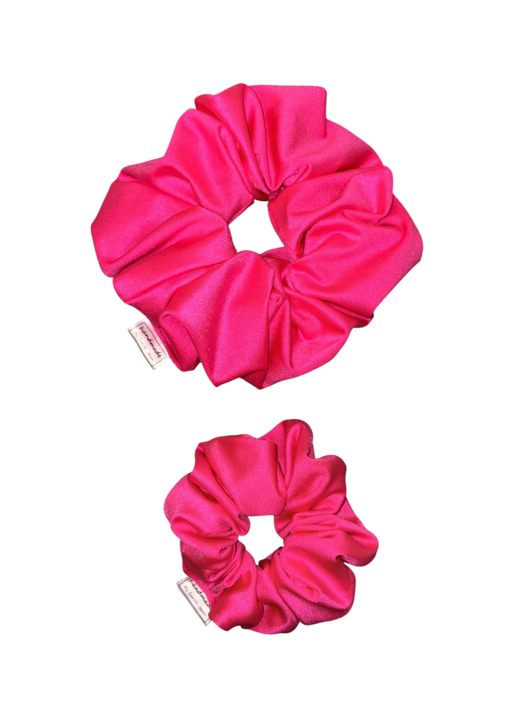 The Linnea Collection - Hot Pink Swim/Sweat Hair Scrunchie
