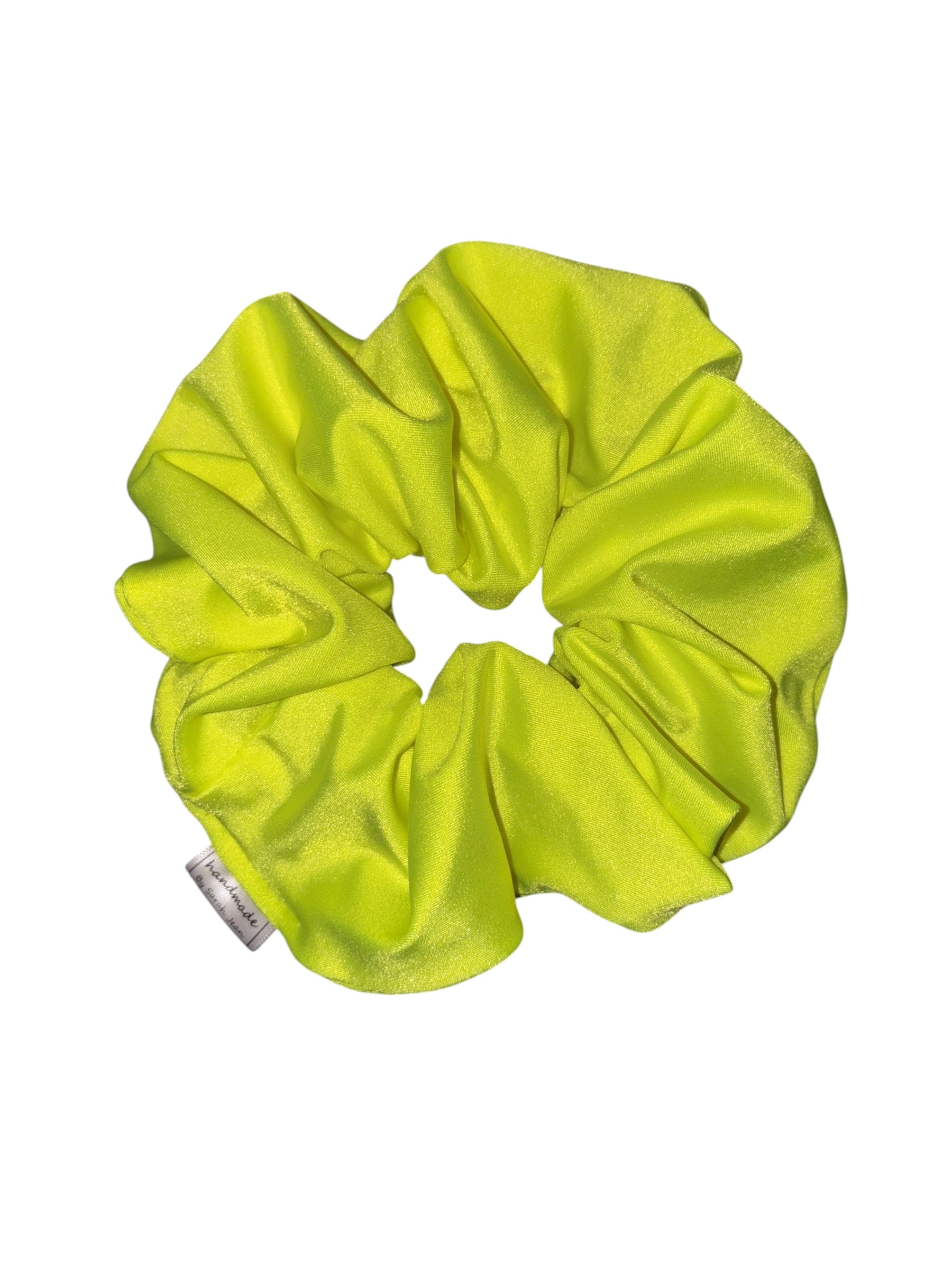 The Linnea Collection - Neon Yellow Swim/Sweat Hair Scrunchie