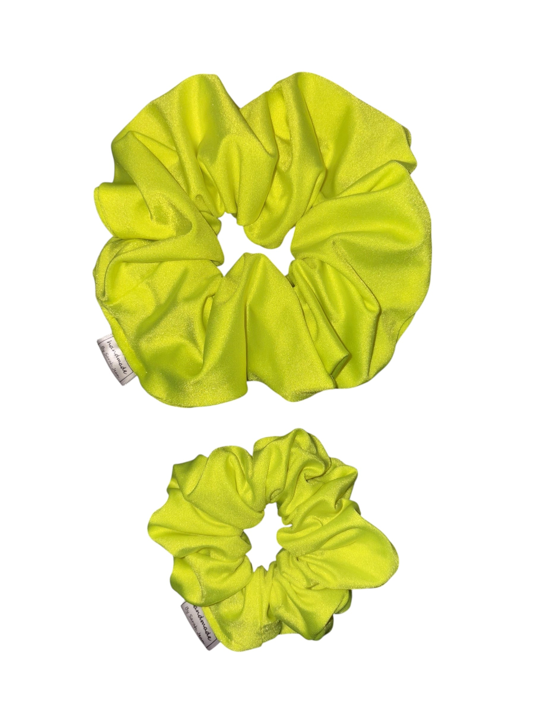 The Linnea Collection - Neon Yellow Swim/Sweat Hair Scrunchie