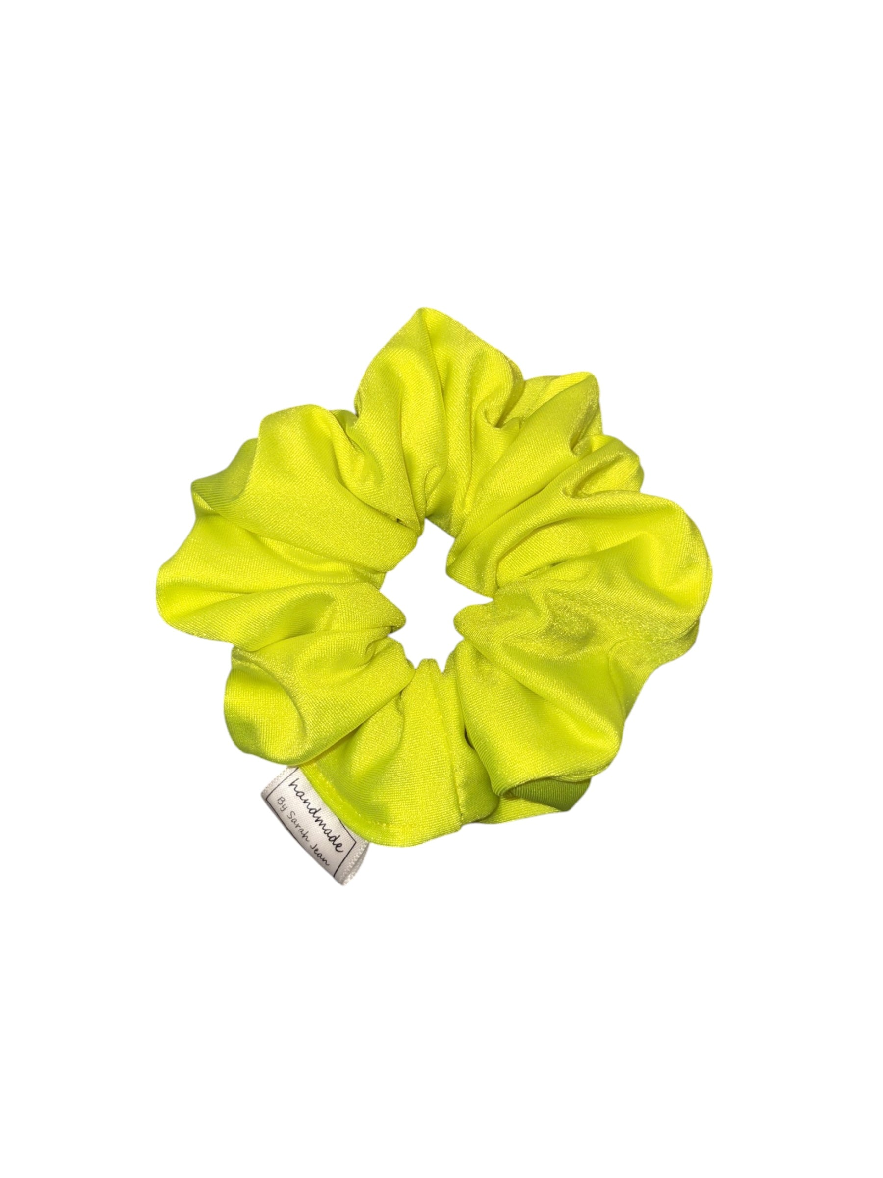The Linnea Collection - Neon Yellow Swim/Sweat Hair Scrunchie