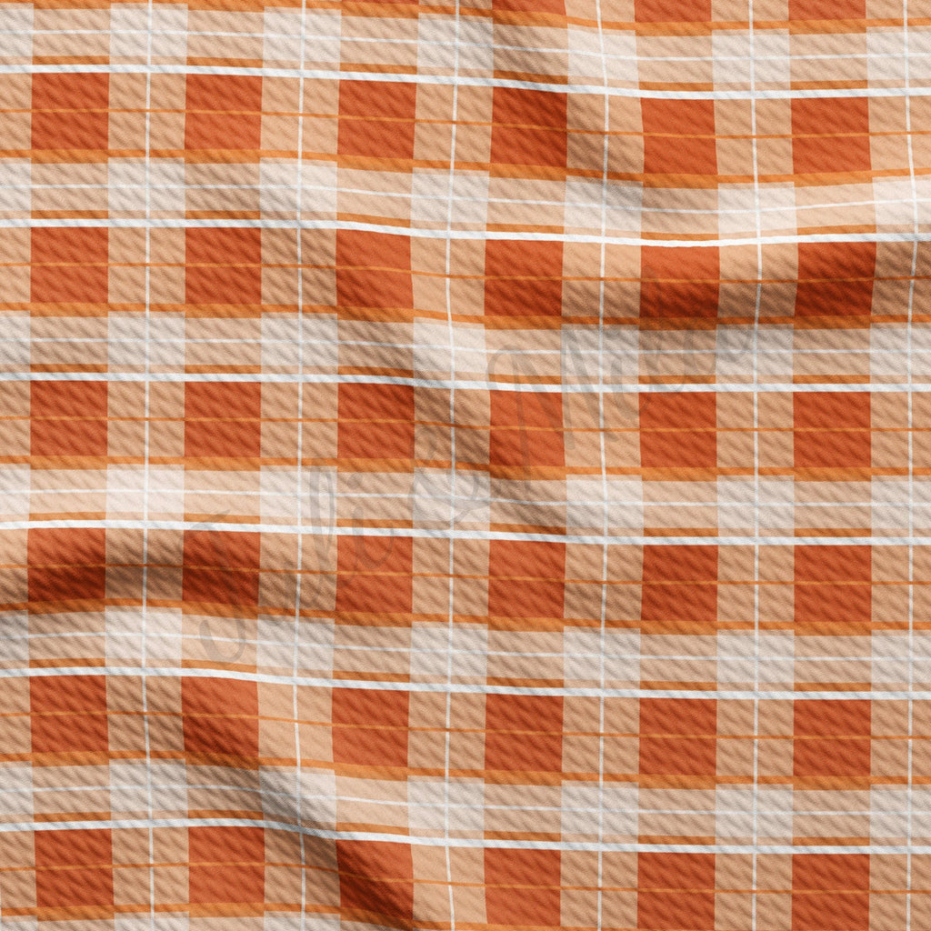 Autumn Countryside Collection - Pumpkin Season + Orange Plaid Reversible Bandana