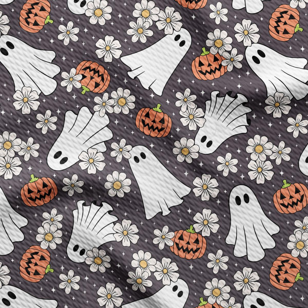 Spooky Season Collection - Ghostly Garden + Halloween Checker Reversible Bandana
