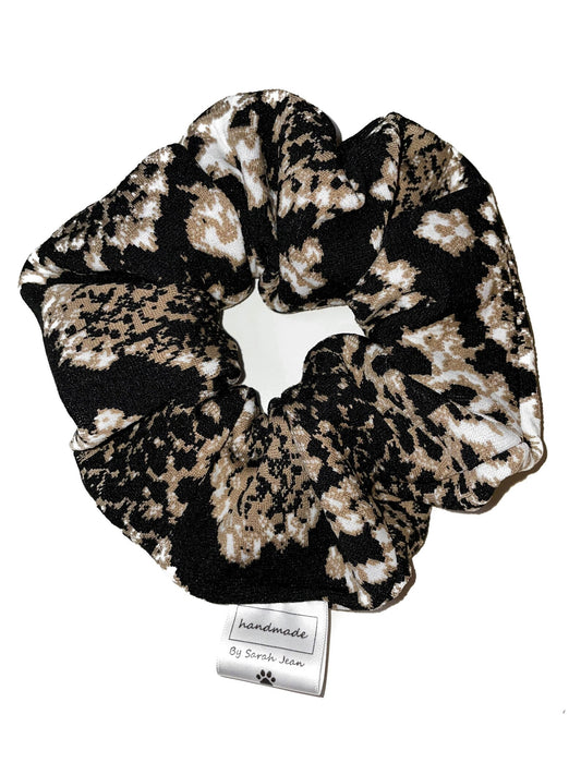 Beige Snake Print Hair Scrunchies