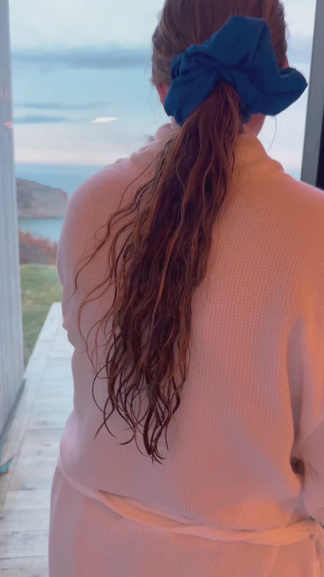 The Amy Collection - Brilliant Blue Swim/Sweat Hair Scrunchie